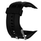 Silicone sport watch band, black with adjustable buckle, for Garmin Forerunner 10/15