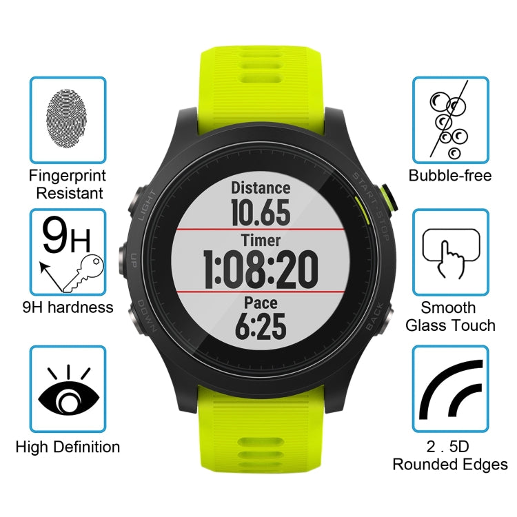 Clear 2.5D rounded-edge tempered glass screen protector for smartwatch