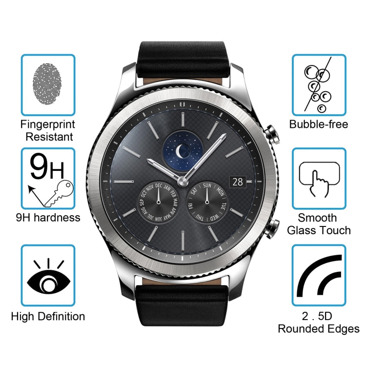 Smartwatch tempered glass screen protector film, bubble-free clear cover with rounded edges