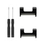 Two black watch band connector bases with two included pins