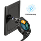Black sport smartwatch with charging via USB connection illustrated next to the watch