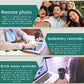 Smartwatch reminders graphic with phone and people, showing sedentary and drink alerts