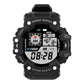 Black sports smartwatch with front TFT screen and wristwatch buttons