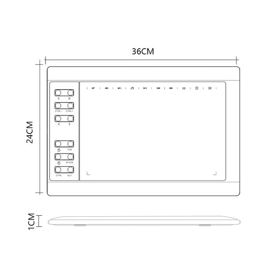 10Moons G10 Mobile Phone Tablet Computer Drawing Digital Screen with 8192 Passive Pen