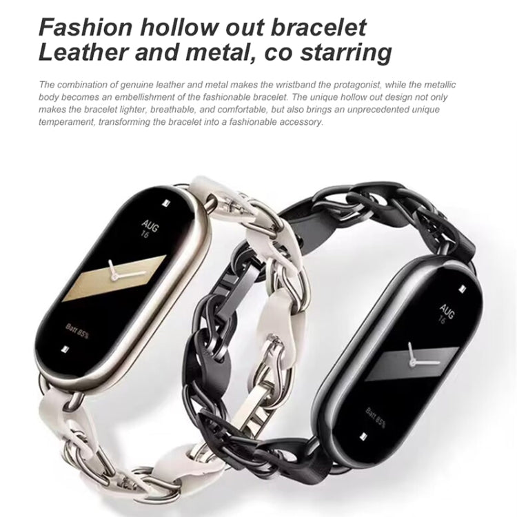 Fashion chain bracelets with fitness watch cases in light and dark colors