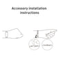 Accessory installation diagram for linking a watch bracelet and clasp