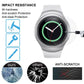 Impact-resistant round tempered glass screen protector film for smartwatch display