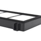 Corner view of a rectangular HEPA vacuum filter with black frame and mounting tabs