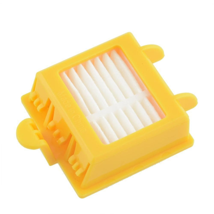 10-pack HEPA vacuum filter, yellow housing with white pleated cartridge and side tabs
