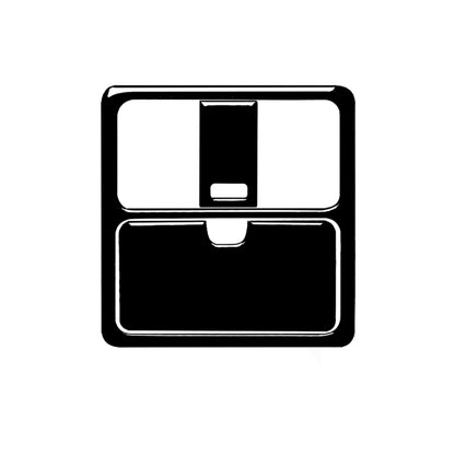 Car reading light decorative sticker, black frame with center cutout