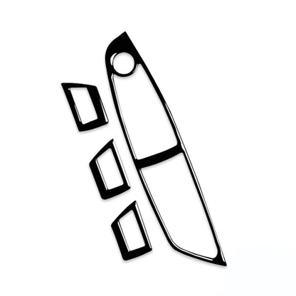 Black right-drive lifting panel decorative sticker set with bezel strip and small pieces