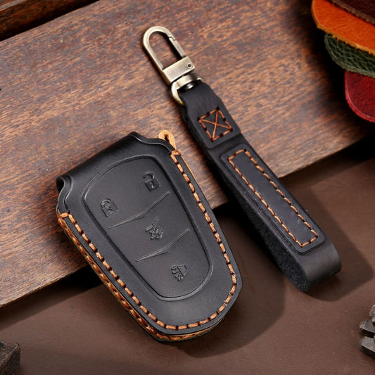 For Cadillac / CT5 / CT6 / XT6 4-button C086 Car Key Leather Protective Case, C086