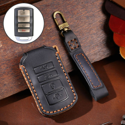 For Kia K4 Hallmo Car Cowhide Leather Key Protective Cover Key Case, C179