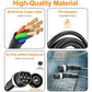 Black EV charging extension cable with silver-plated charging pins and Type 2 ends