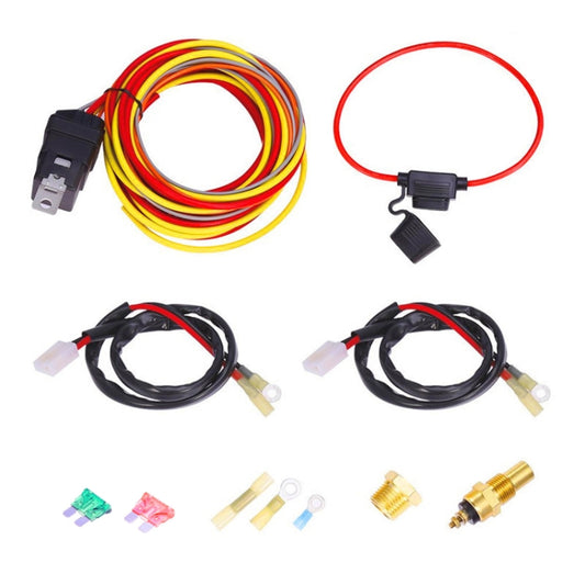 Car 12V 40A 165-185 Degree Electric Cooling Fan Thermostat Temperature Sensor Switch Set, 12V 40A 165-185 Degree