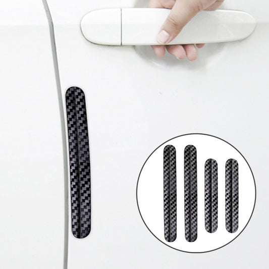 4 in 1 Car Door Anti-Static PC Carbon Fiber Anti-Collision Strip, Carbon Fiber Anti-Collision Strip