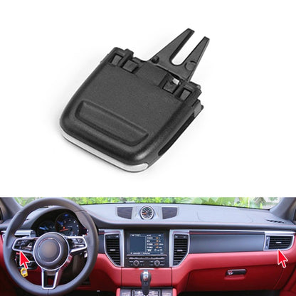 Black air conditioning vent paddle with mounting clips for left/right dashboard