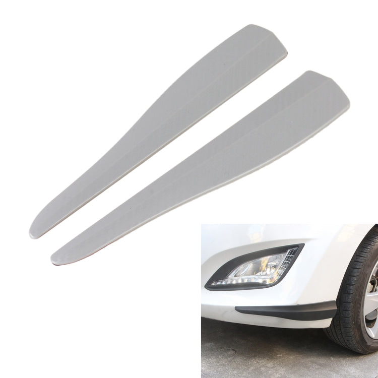 Short carbon fiber bumper strip pair, grey silicone protective guards