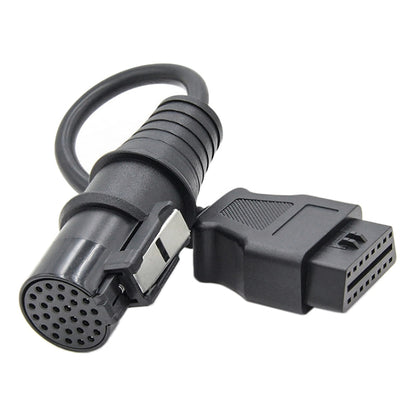 Truck diagnostic adapter cable with 30-pin male and OBD-II 16-pin connectors