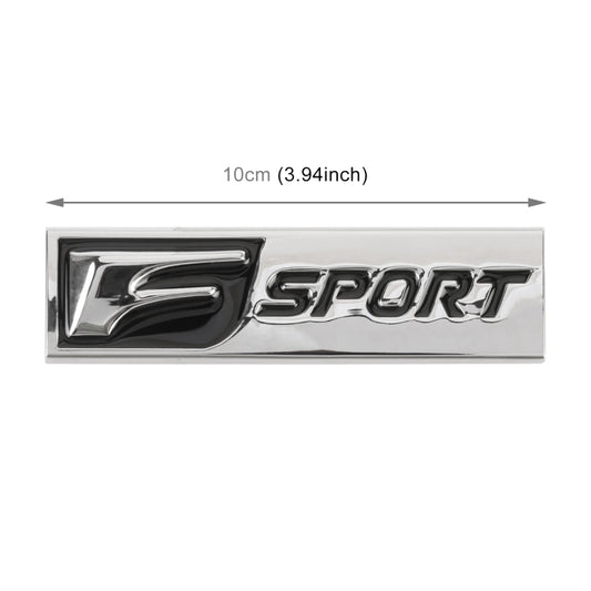 Car Type B F-SPORT Aluminum Alloy Personalized Decorative Stickers, Size:10x3x0.4cm, Size:10x3x0.4cm