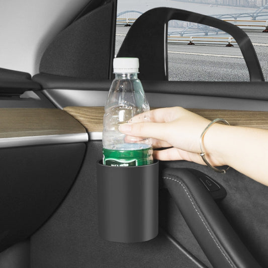 For Tesla Model Y / 3 2pcs / Set Car Door Main & Passenger Driver Water Cup Storage Holder, 2pcs / Set