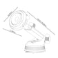 Magnetic vacuum phone holder line diagram with suction base and arm