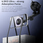 Black magnetic phone holder with suction base and angled clamp arm