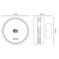 Yesido C326 15W magnetic car wireless charger holder size diagram, 64mm and 43mm
