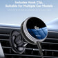 Black Qi2 wireless car charger holder with vent hook clip and connected cable