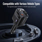 Cigarette lighter car charger with plug for 12V/24V vehicles, black