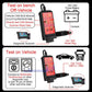 OBD2 CAN tester box with connection diagram for vehicle OBD II testing