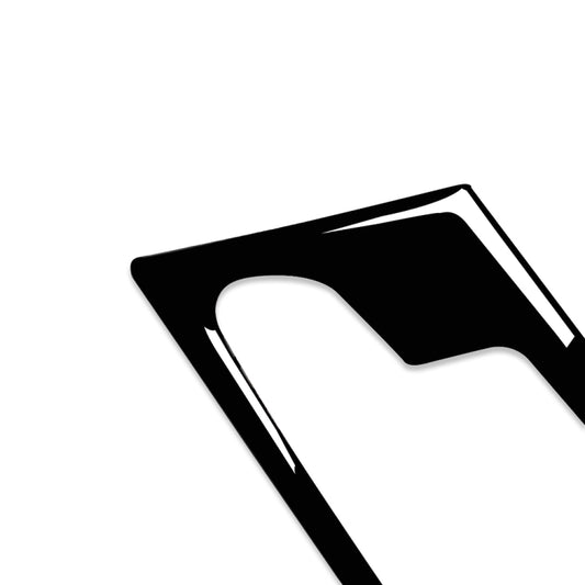Single door handle decorative sticker with black frame and white insert