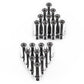 Chrome wheel stud extension adapter bolts set with hex sockets