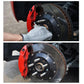 Wheel stud extension adapter bolts shown during installation on car wheel hub