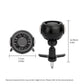 Car air outlet magnetic phone holder cooling fan, black mount stand view