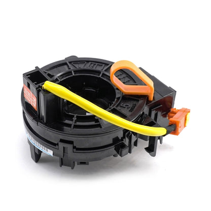 Clock spring spiral cable, black connector with yellow wire and orange clip