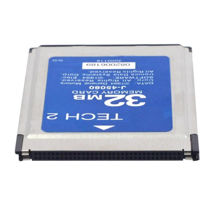 Tech 2 32MB memory card data card underside with pin connector and blue label
