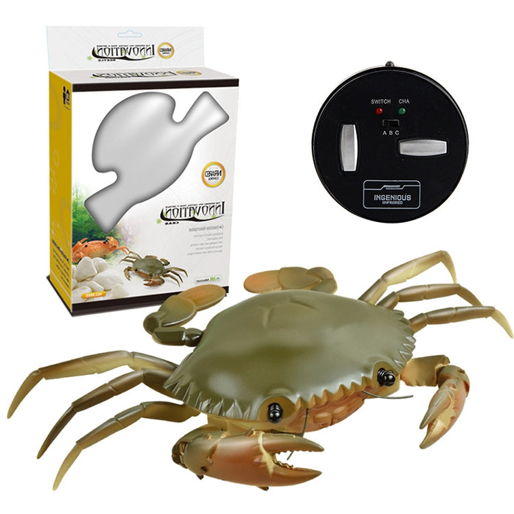 9995 Infrared Sensor Remote Control Simulated Crab Creative Children Electric Tricky Toy Model, Crab(Green), Crab(Yellow)