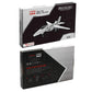 Stainless steel bomber plane model kit box with assembled plane picture and instructions