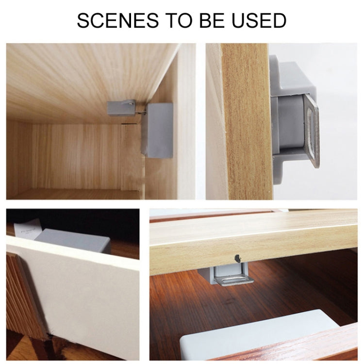 Cabinet edge card lock module with metal bracket for concealed installation