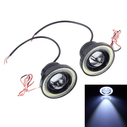 3.5 inch LED fog angel eye lamps, pair with wiring harness, white halo
