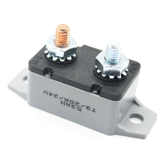 F3088-20A 20A Manual Reset Circuit Breaker Double Short Legs with Bolt 12/24V, 20A