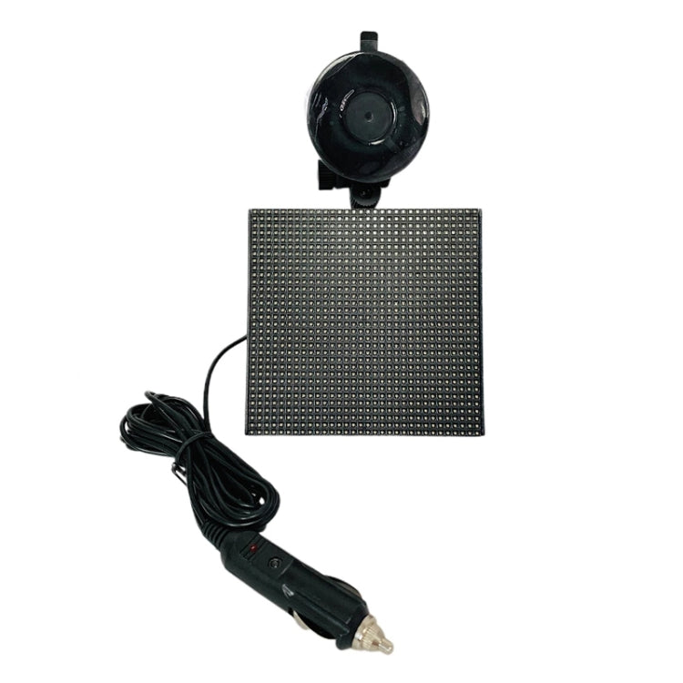 32x32 LED car display panel with camera-style mount and power cable