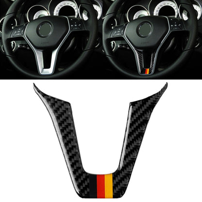Carbon fiber steering wheel V-trim sticker with German flag stripe