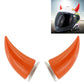 Motorcycle helmet devil horn decorations, orange pair with suction cups