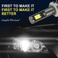 Silver LED fog light bulb with rectangular LED array on a cylindrical base