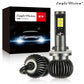 LED fog light bulb set with silver bulb, black fins, and retail box