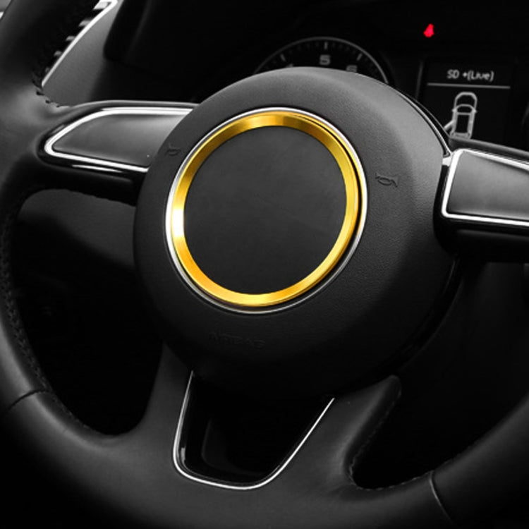 Steering wheel ring trim cover with gold accent outer ring