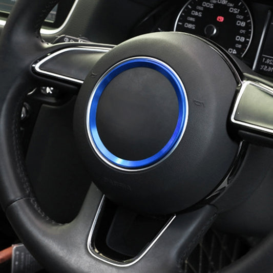 Steering wheel ring trim cover with blue outer accent ring