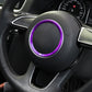 Steering wheel ring trim cover with purple accent outer ring
